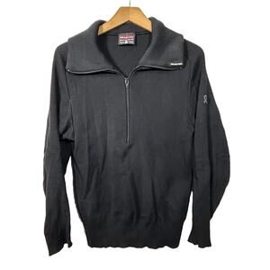 Vintage Demetre Wool 1/4 Zip Pullover Sweatshirt Mens L Knit Ski Mock Neck